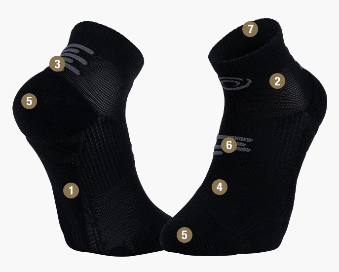 RUN MARATHON low socks black/grey